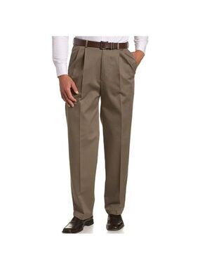 Haggar Men's Premium Classic Fit Cotton Dress Khaki Pants Sz 34Wx29L